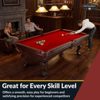 Augusta 8-ft Pool Table - Mahogany Finish with Red Felt - image 7