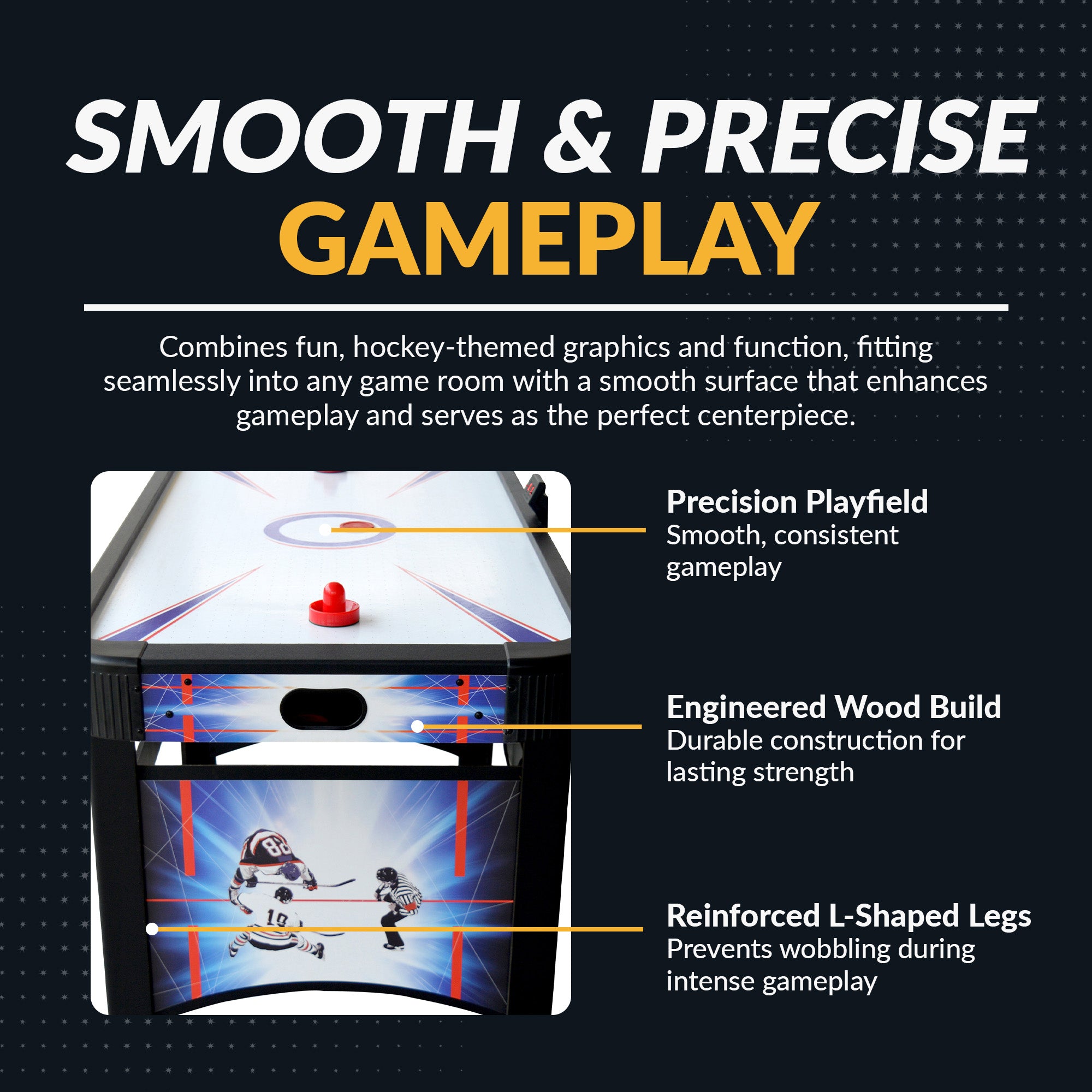 Patriot 60-in Air Hockey Table with LED Scoring - image 3