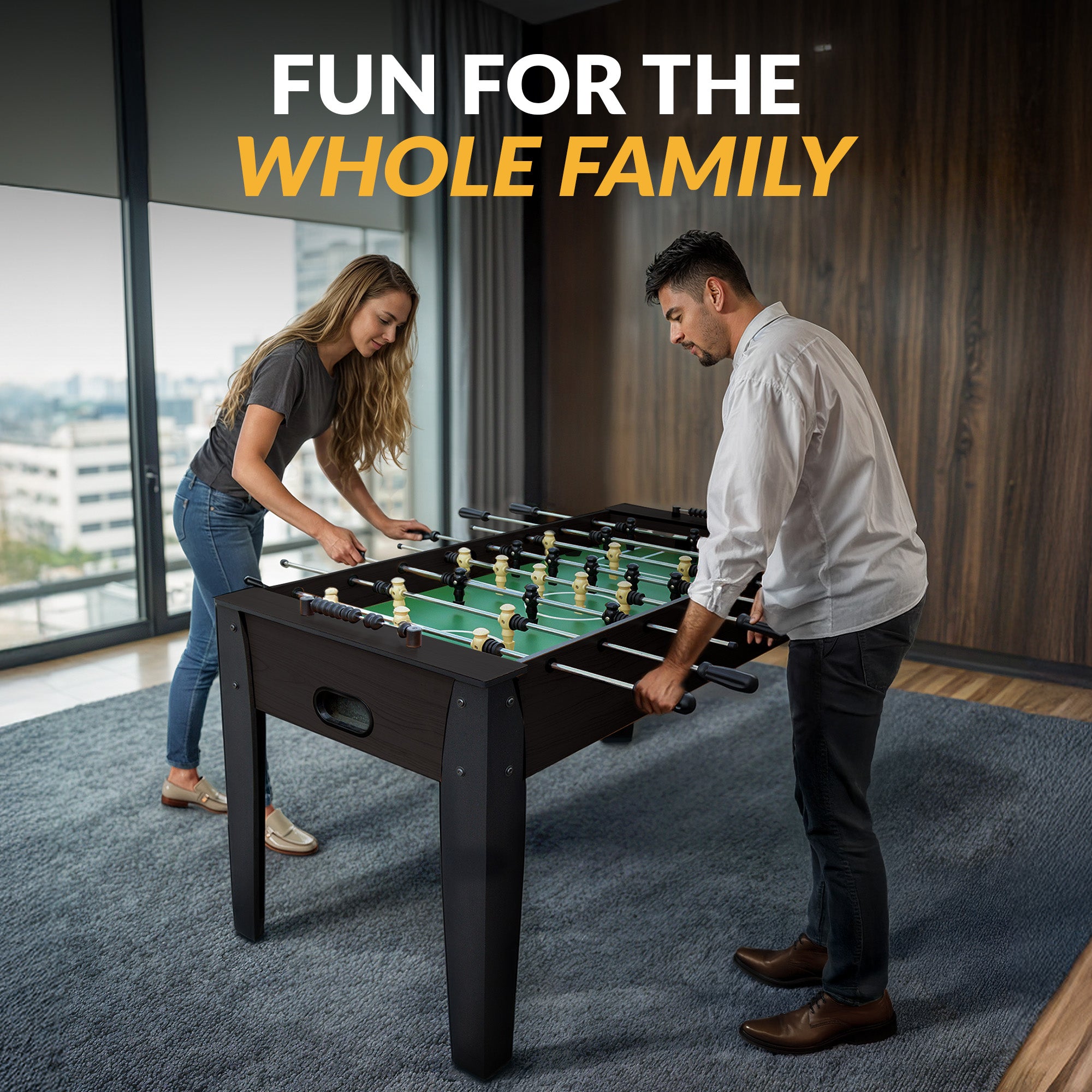 Hurricane 54-in Foosball Table - Dark Walnut - image 7