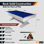 Montecito 8-ft Pool Table- Driftwood Finish with Blue Felt - image 3