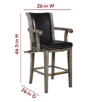 Montecito 29-in High Top Deluxe Spectator Chair - Rustic Gray - image 2