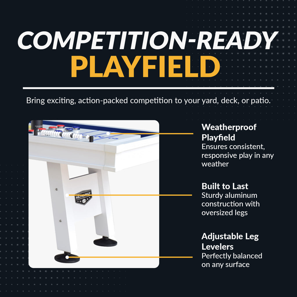 Crestline 12-ft Outdoor Shuffleboard Table - White - image 3