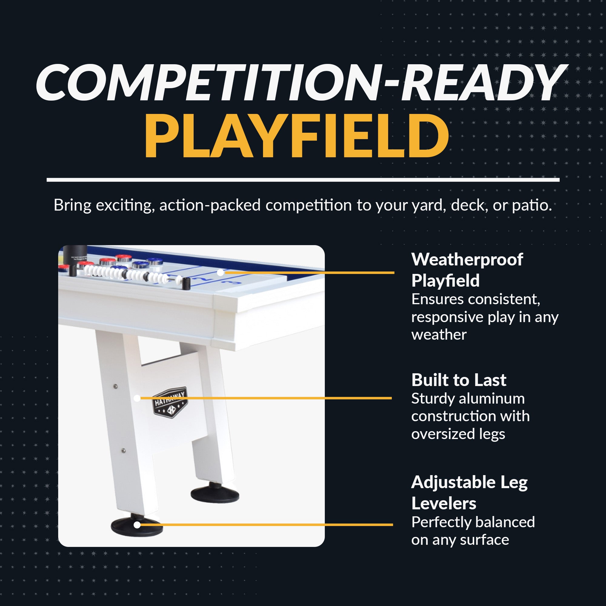 Crestline 12-ft Outdoor Shuffleboard Table - White - image 3