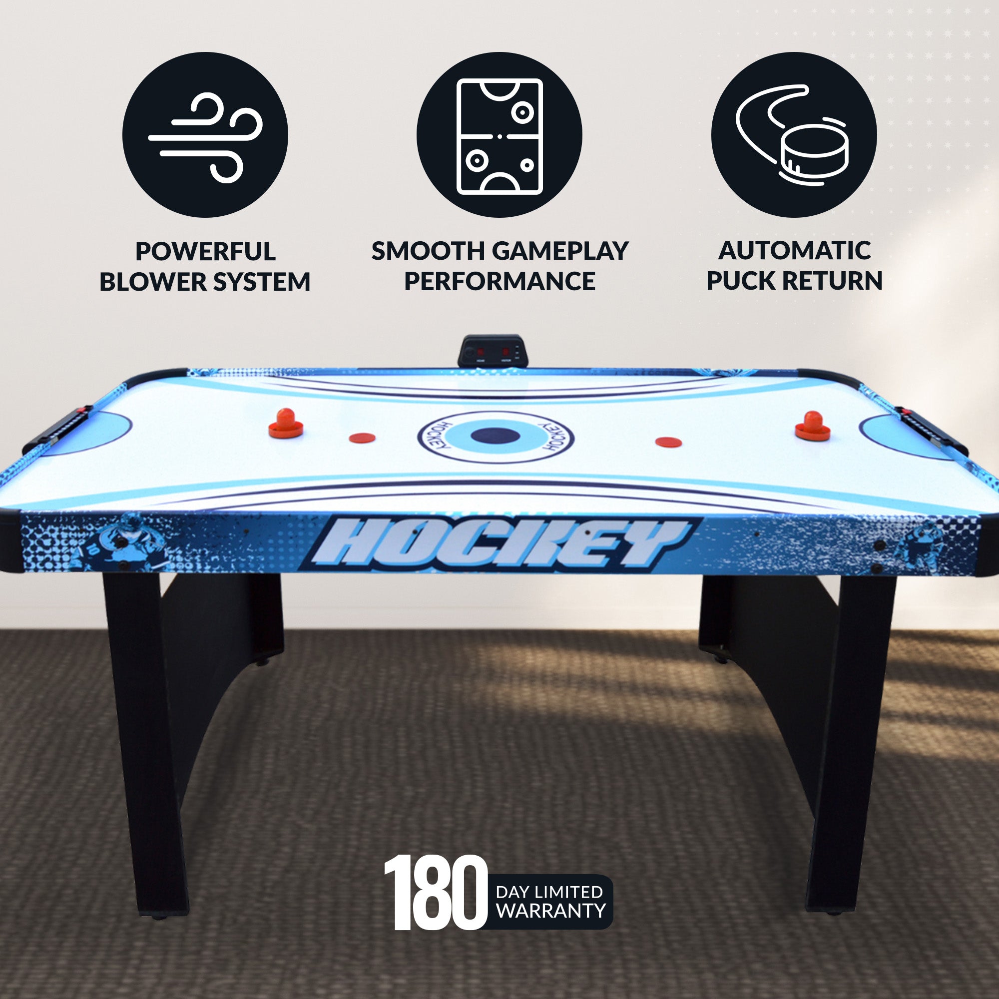 Enforcer 66-in Air Hockey Table with LED Scoring - image 4