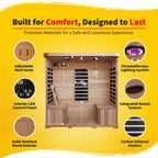 Sonoma 4-Person Hemlock Infrared Sauna with 9 Carbon Heaters - image 3