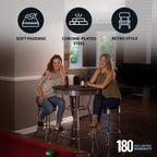 Remington 30-in Chrome Pub Table with Stools - 3 Piece Set - Black - image 4
