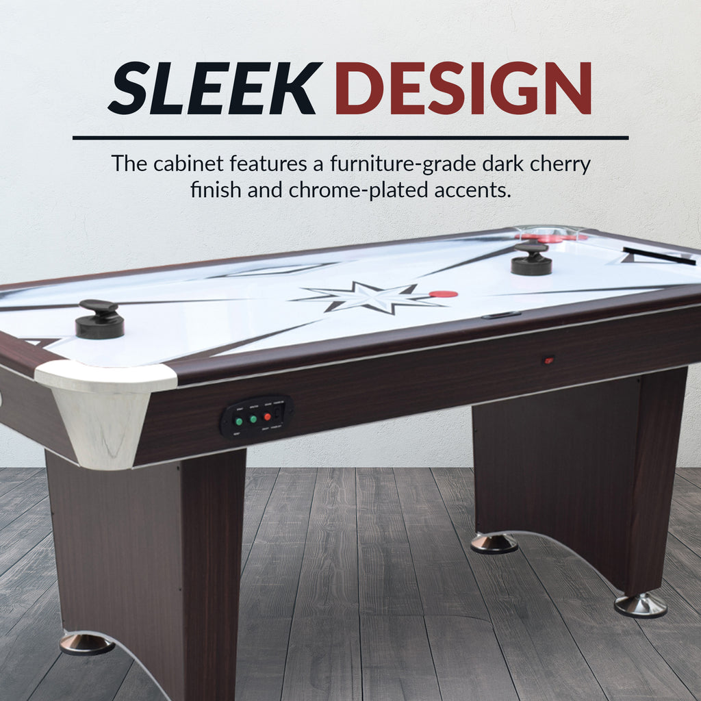 Midtown II 6-ft Air Hockey Table with LED Scoring - Dark Cherry Finish - image 7