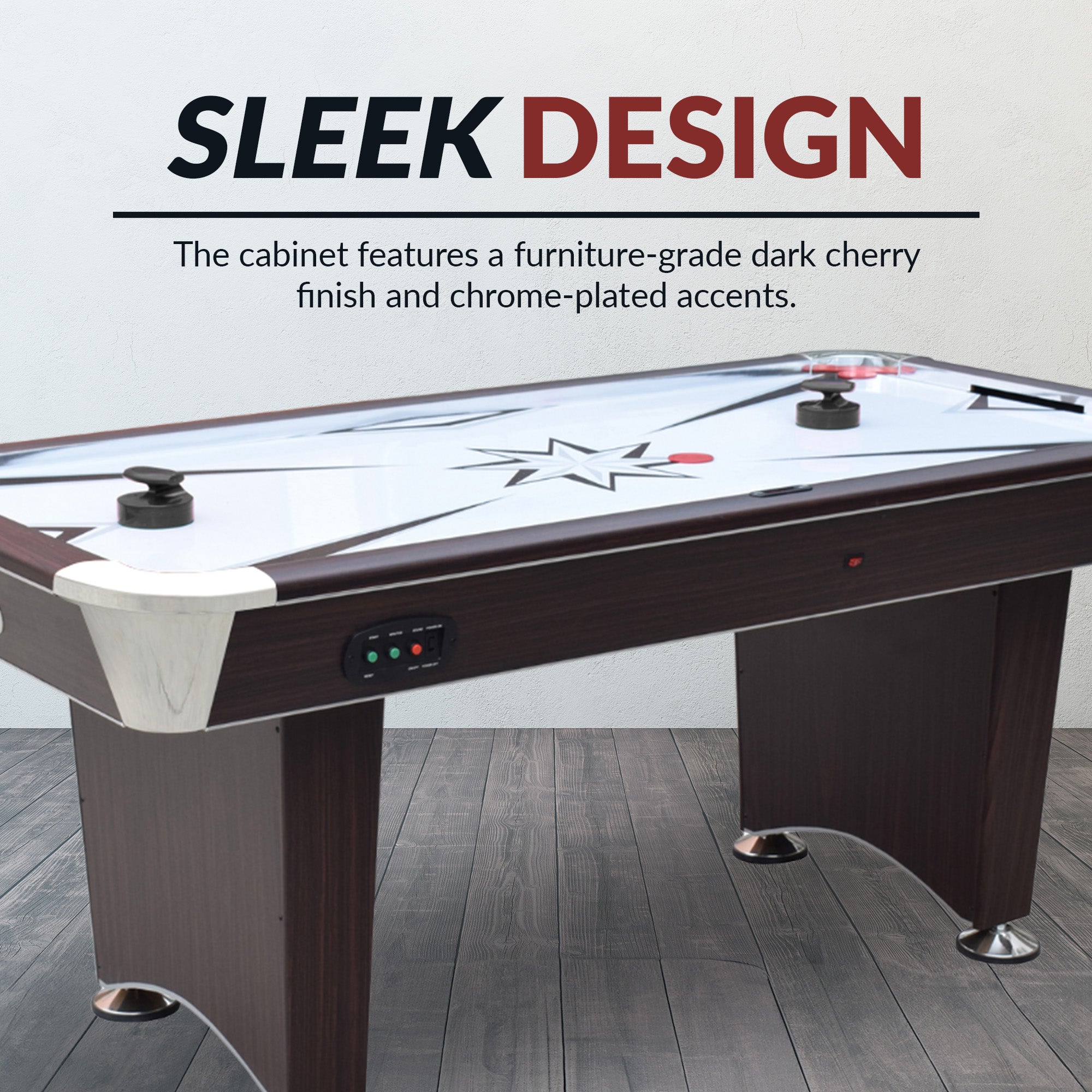 Midtown II 6-ft Air Hockey Table with LED Scoring - Dark Cherry Finish - image 7