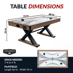 Excalibur 72-in Air Hockey Table with LED Scoring and Table Tennis Top - image 2