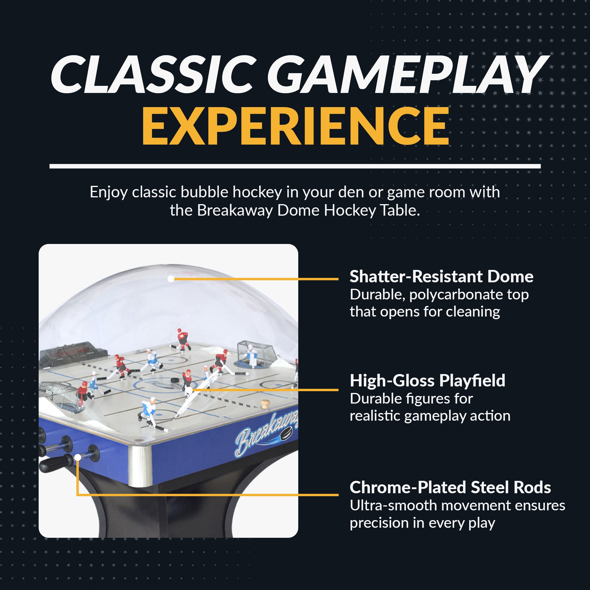 Breakaway 41-in Dome Hockey Table with LED Scoring - image 3