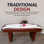 Midtown 72-in Air Hockey Table with LED Scoring - Cherry Finish - image 7