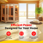 Sonoma 3-Person Hemlock Infrared Corner Sauna with 7 Carbon Heaters - image 7