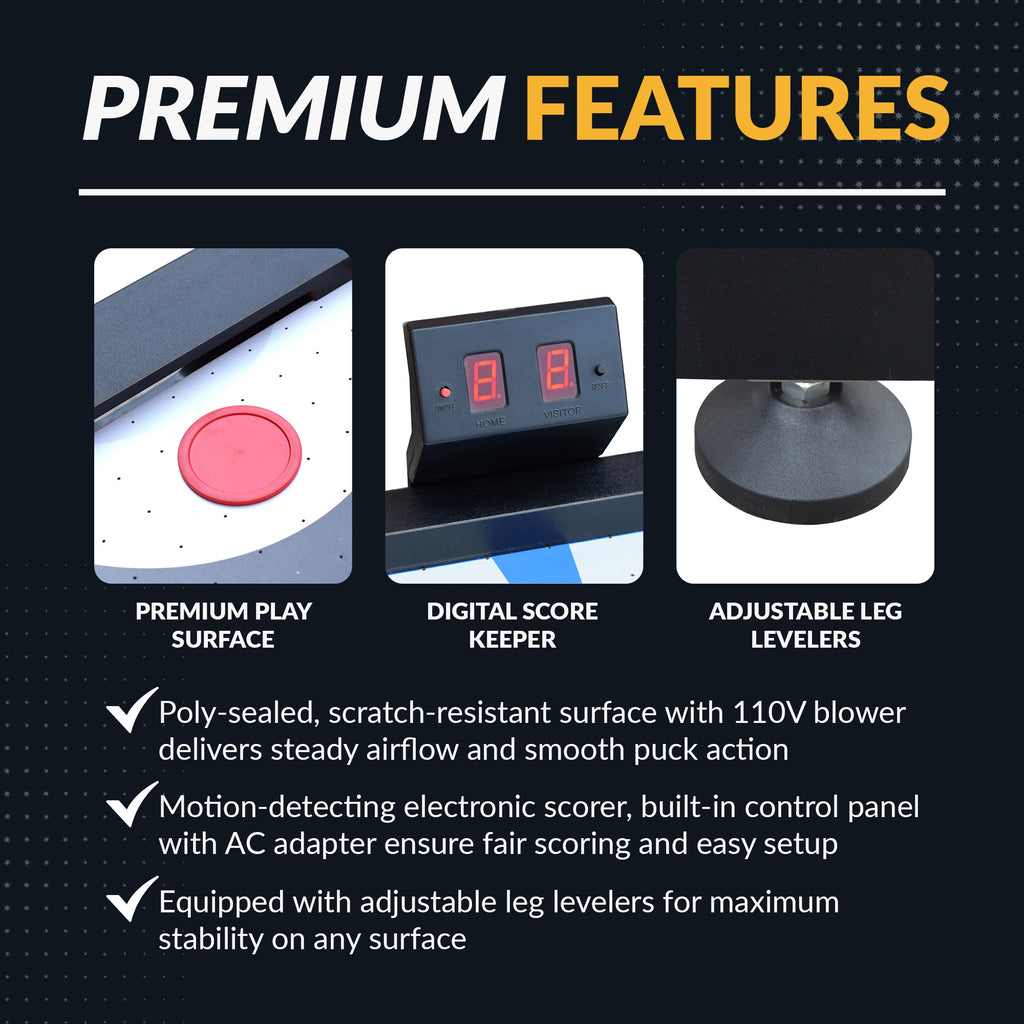 Face-Off 60-in Air Hockey Table with LED Scoring - image 5
