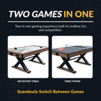 Excalibur 72-in Air Hockey Table with LED Scoring and Table Tennis Top - image 3