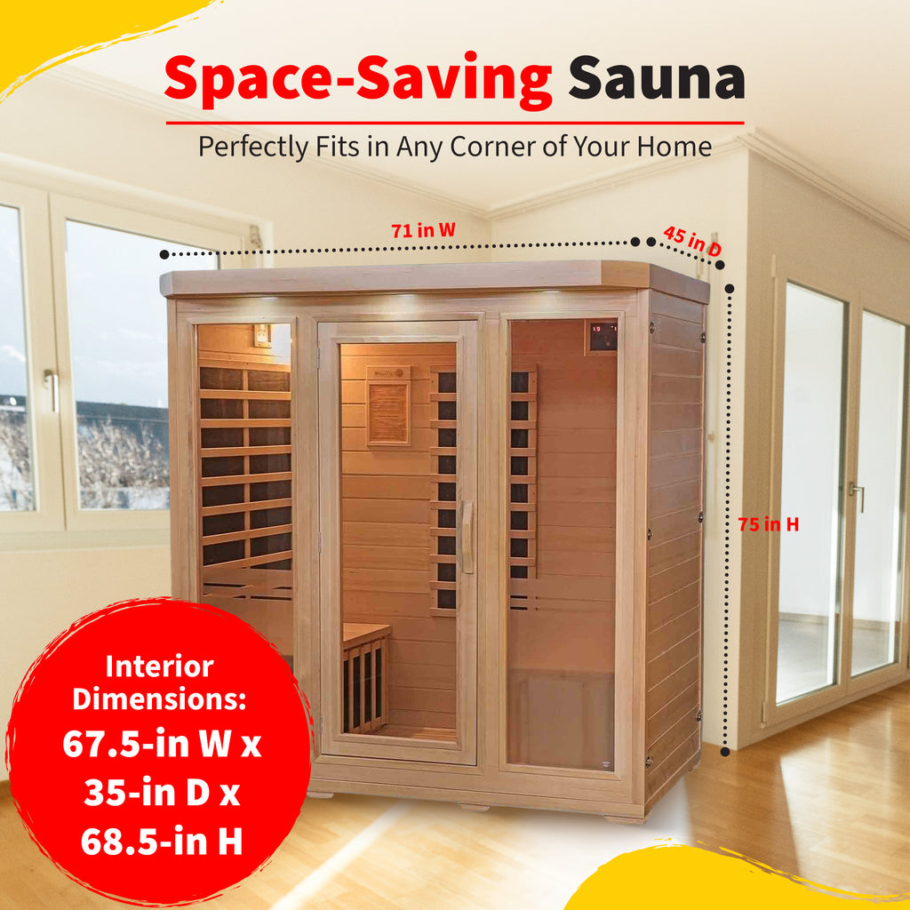Sonoma 4-Person Hemlock Infrared Sauna with 9 Carbon Heaters - image 4
