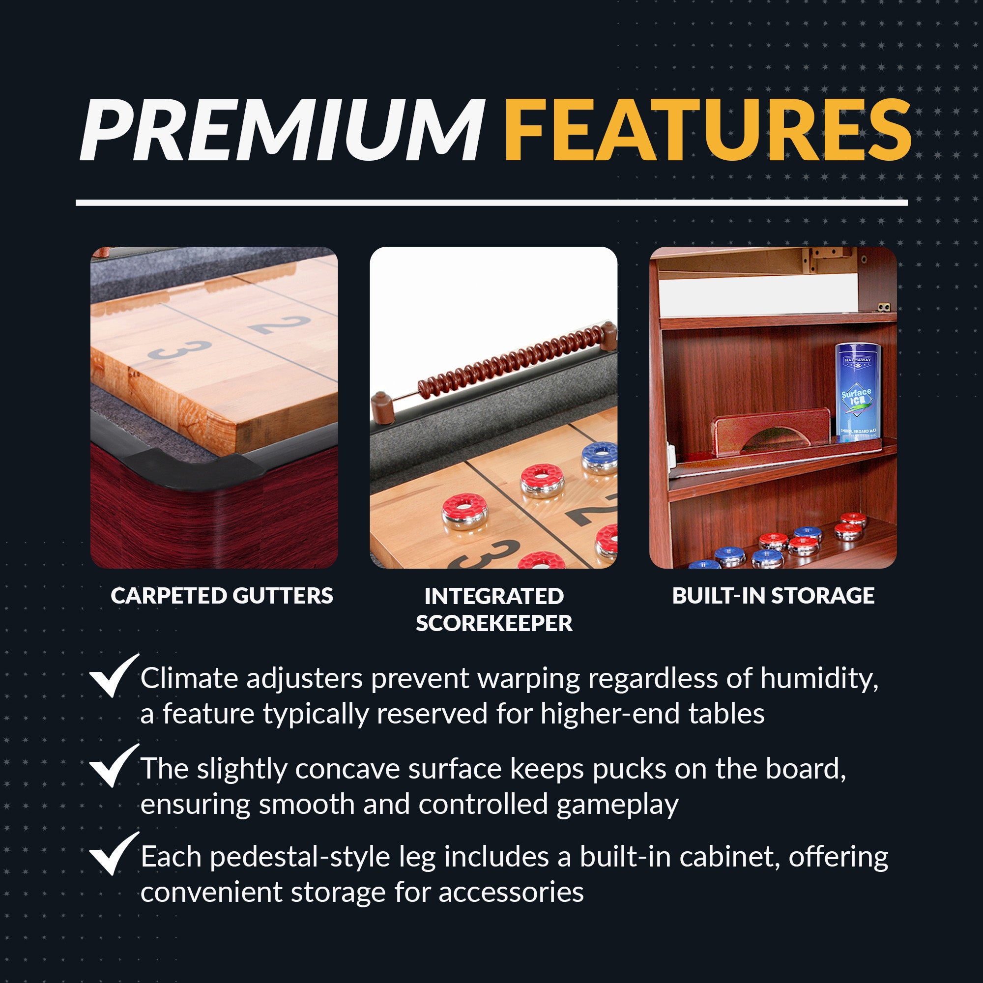 Challenger 9-ft Shuffleboard Table - Dk Cherry Finish - image 5