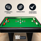 Renegade 54-in Bumper Pool Table - Slate - Black with Green Felt - image 4