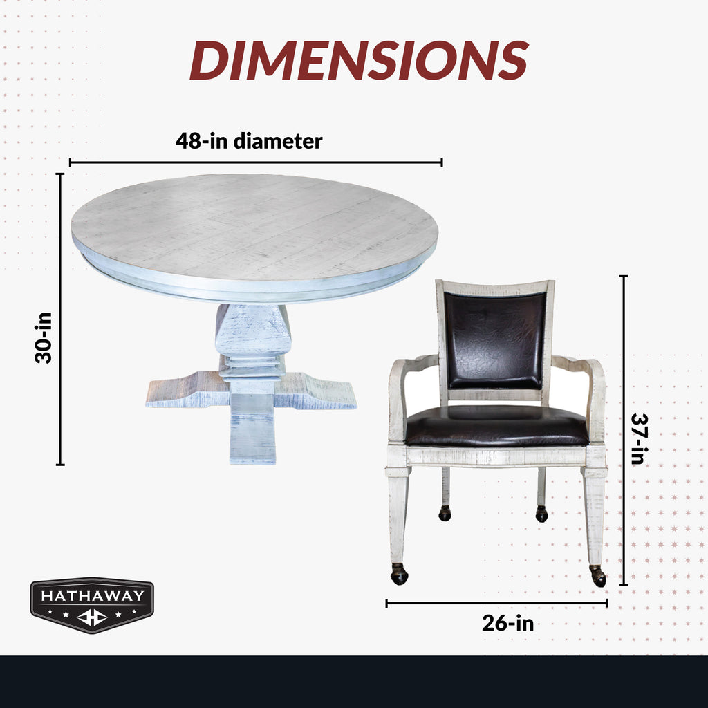 Montecito Dining and Poker Table Set - Driftwood - image 2