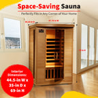 Coronado 2-Person Hemlock Deluxe Infrared Sauna with 6 Carbon Heaters - image 4