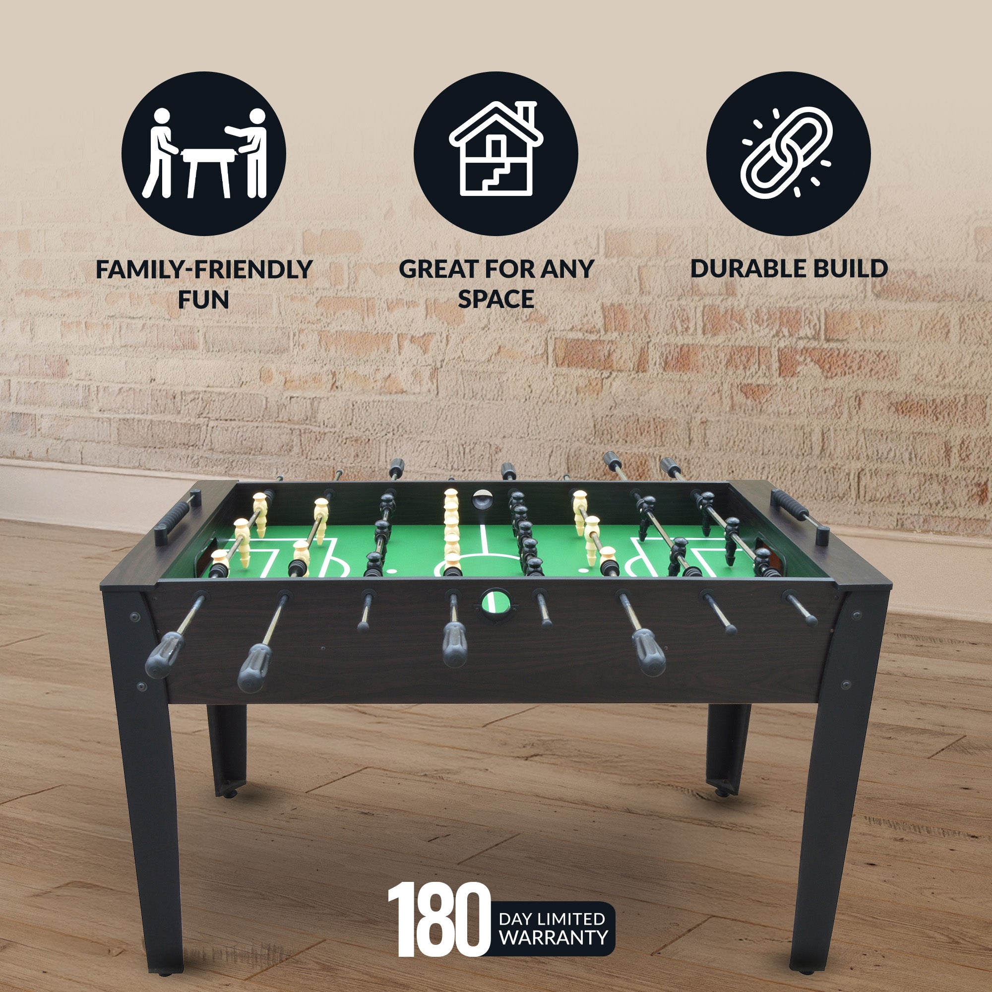 Hurricane 54-in Foosball Table - Dark Walnut - image 4