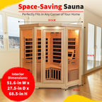 Sonoma 3-Person Hemlock Infrared Corner Sauna with 7 Carbon Heaters - image 4