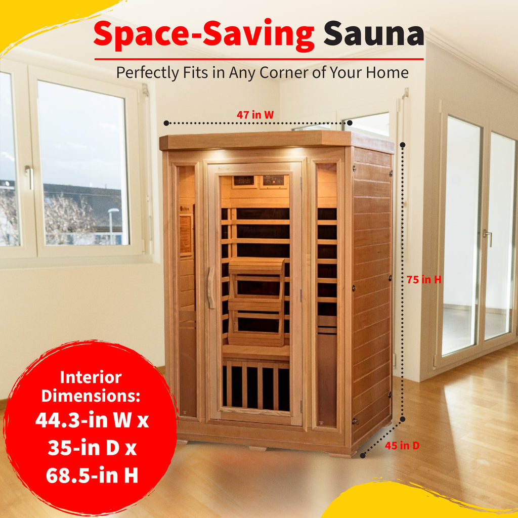 Sonoma 2-Person Hemlock Infrared Sauna with 6 Carbon Heaters - image 4