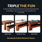 Sherwood 7-ft Air Hockey Table Combo Set with Benches - image 3