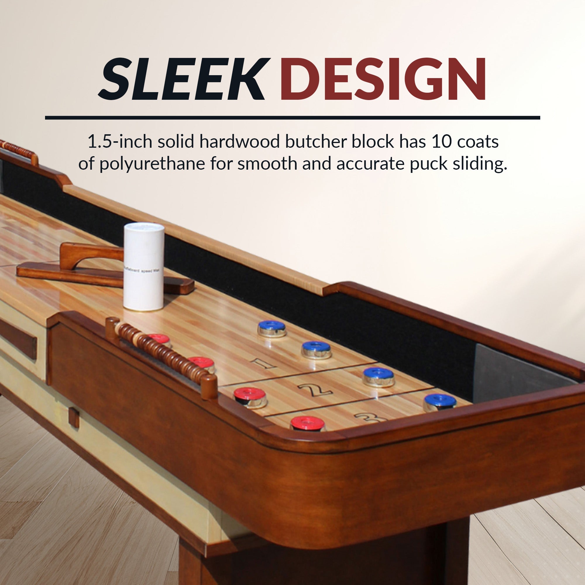 Merlot 9-ft Shuffleboard Table - Walnut Finish - image 7