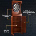 Outlaw Electronic Dartboard and 81-in Free-Standing Cabinet - Cherry Finish - image 7