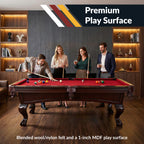 Augusta 8-ft Pool Table - Mahogany Finish with Red Felt - image 5