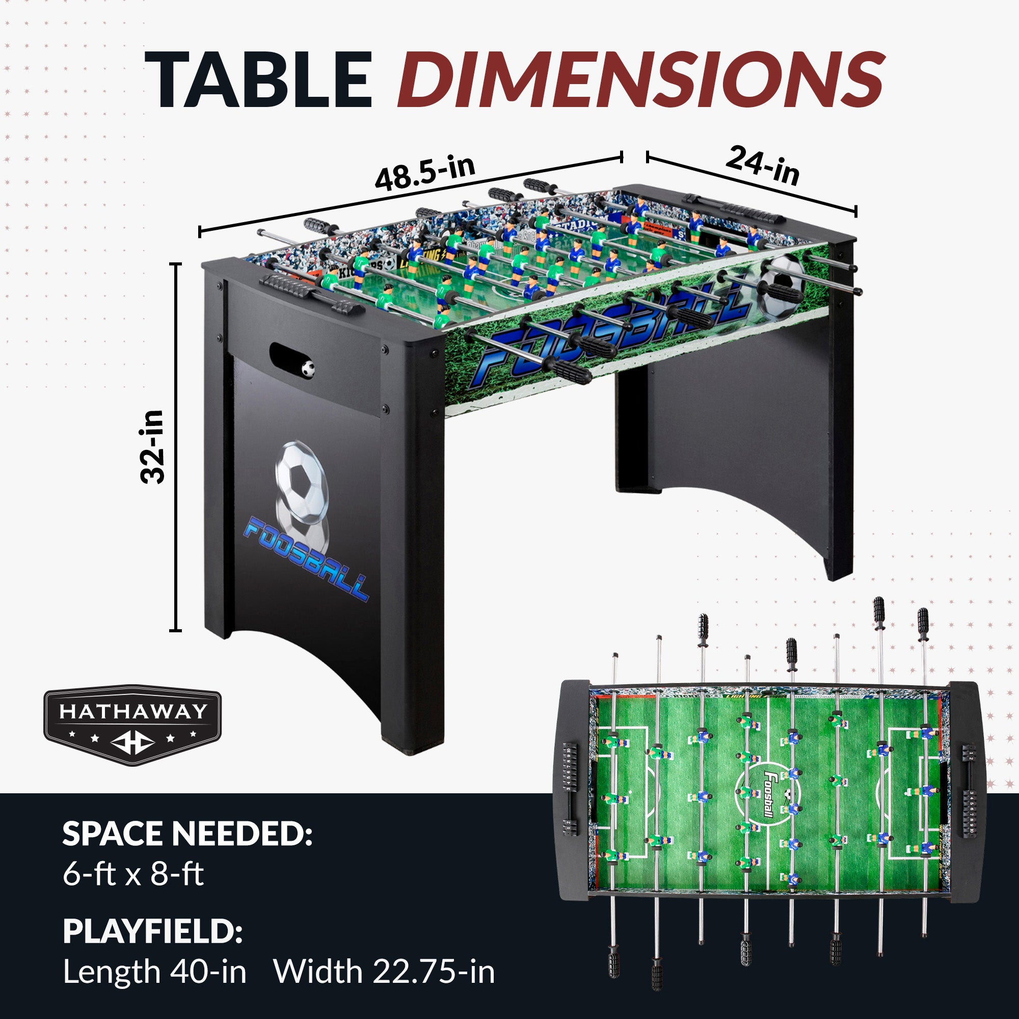 Playoff 48-in Foosball Table - image 2