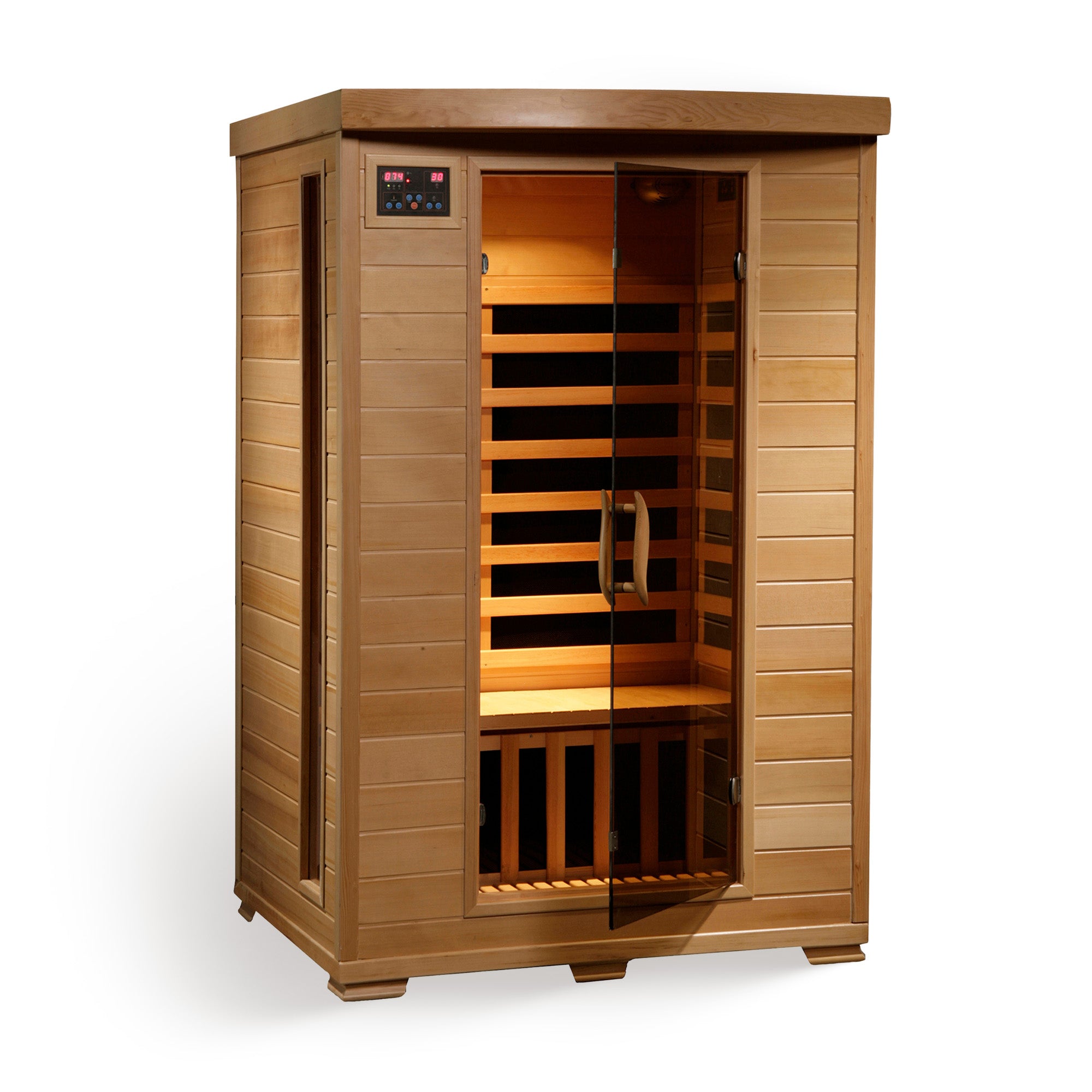 Coronado 2-Person Hemlock Deluxe Infrared Sauna with 6 Carbon Heaters
