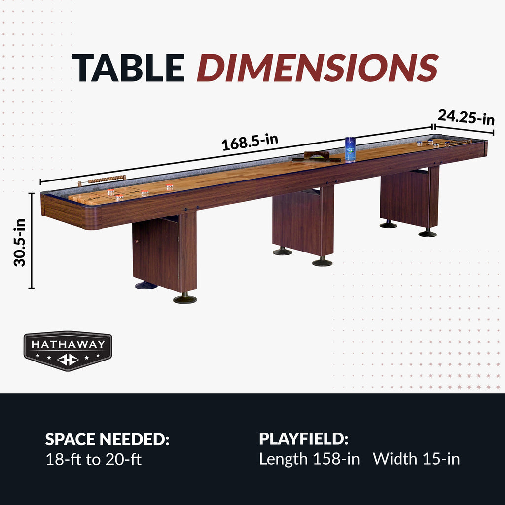 Challenger 14-ft Shuffleboard Table - Walnut Finish - image 2