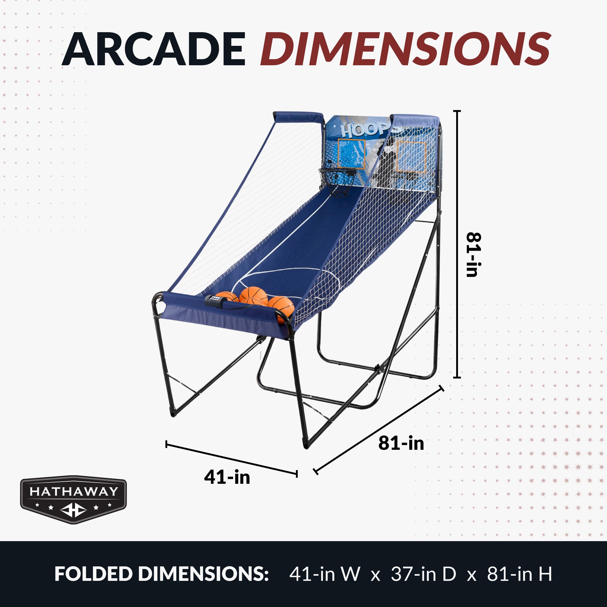 Hoops 81-in Dual Basketball Arcade Game with LED Scoring - image 2