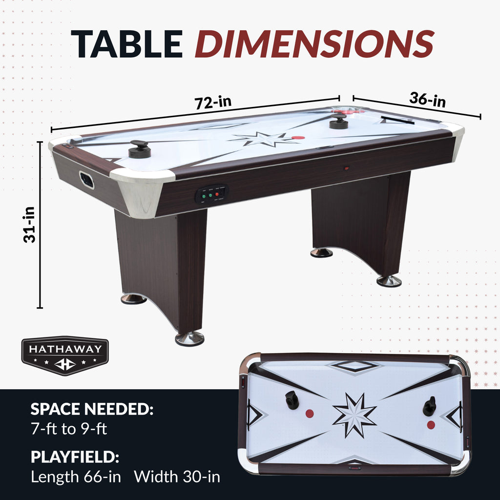 Midtown II 6-ft Air Hockey Table with LED Scoring - Dark Cherry Finish - image 2