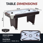 Midtown II 6-ft Air Hockey Table with LED Scoring - Dark Cherry Finish - image 2