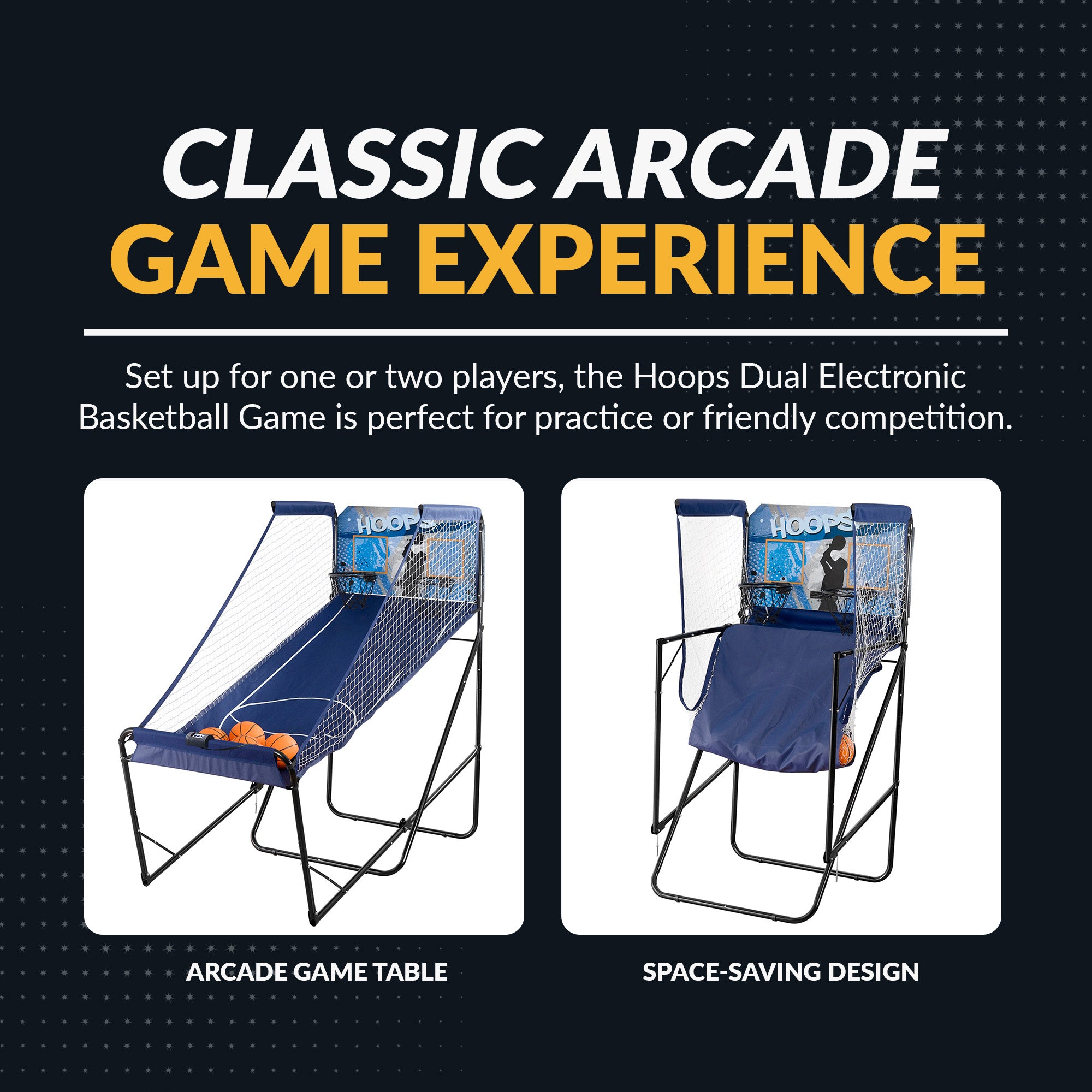 Hoops 81-in Dual Basketball Arcade Game with LED Scoring - image 3