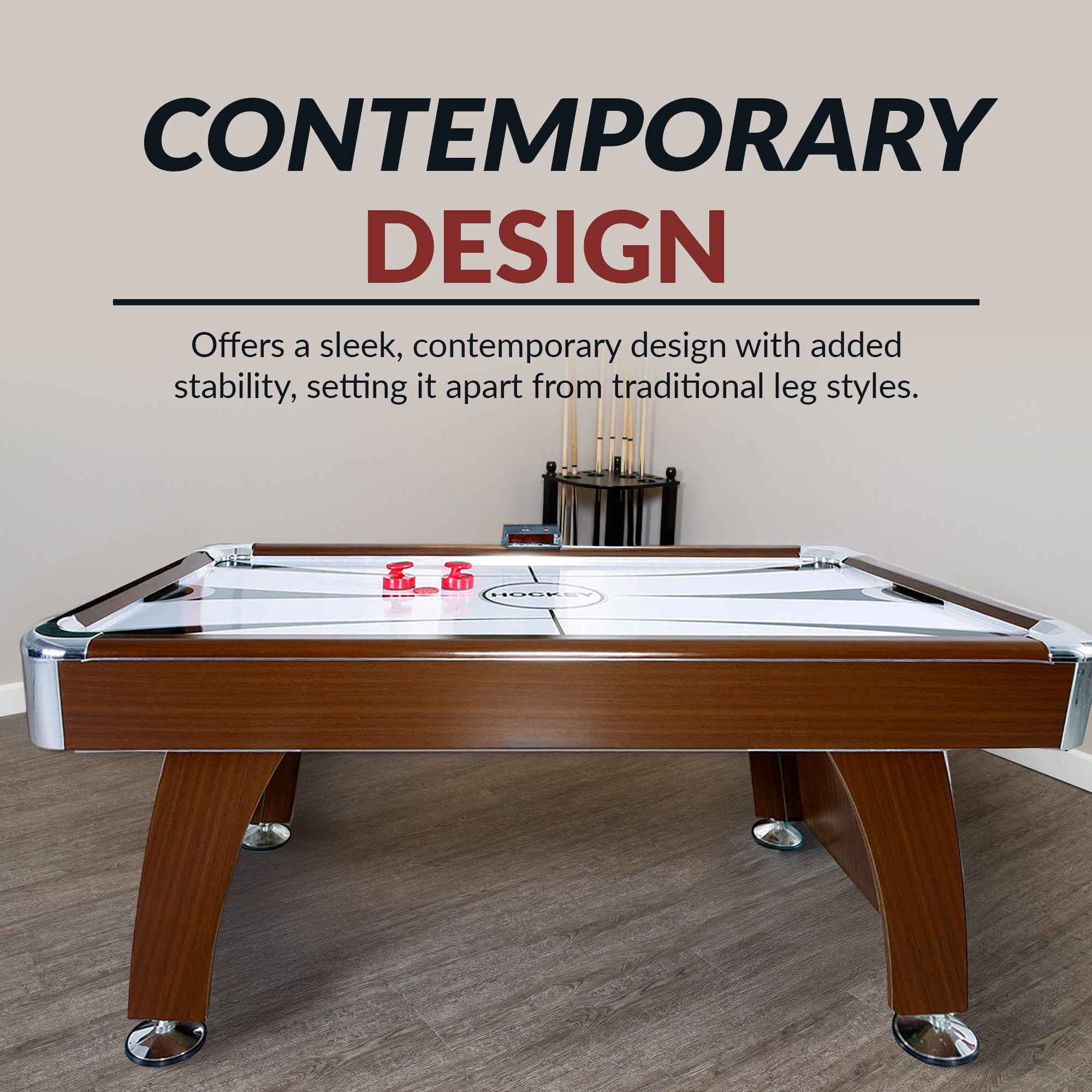 Brentwood 90-in Air Hockey Table with LED Scoring and Sound - image 7