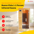 Buena Vista 1-2 Person Hemlock Infrared Sauna with 4 Carbon Heaters - image 2
