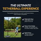 Tetherball Set with Fillable Base – Black/Yellow - image 3