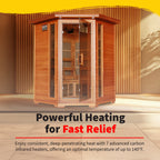 Hudson Bay 3-Person Cedar Corner Infrared Sauna with 7 Carbon Heaters - image 6