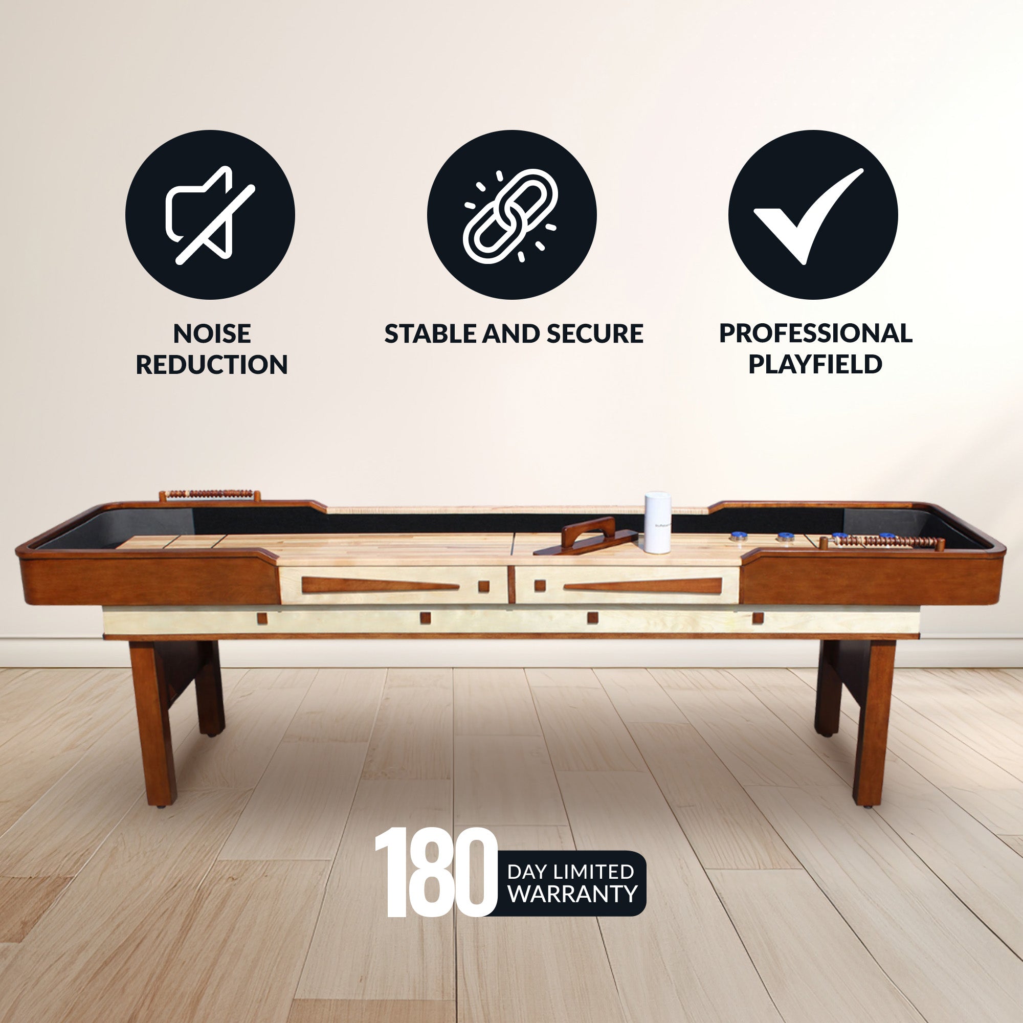 Merlot 9-ft Shuffleboard Table - Walnut Finish - image 4
