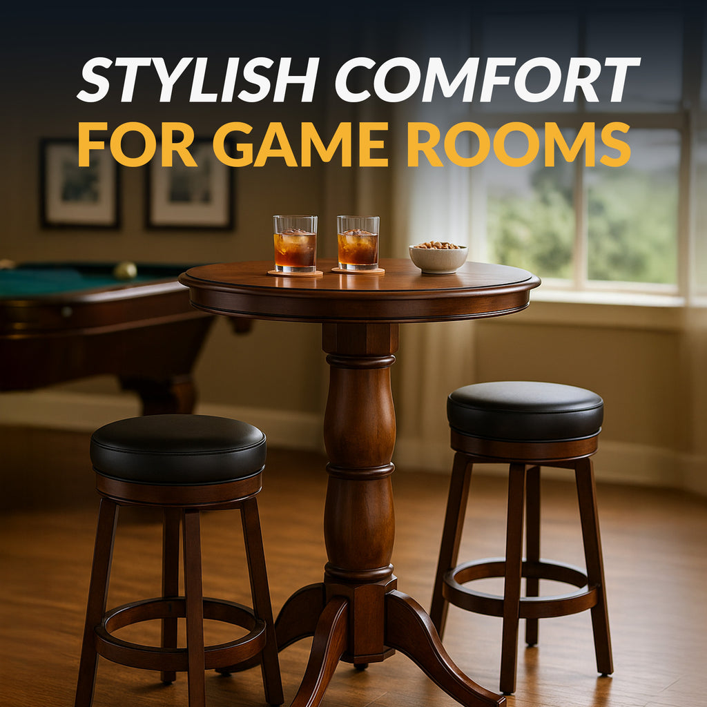Oxford 3 Piece Hardwood Pub Table Set - Walnut Finish - image 6
