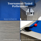 Newport 7-ft Pool Table Combo Set with Benches - Rustic Grey with Blue Felt - image 4