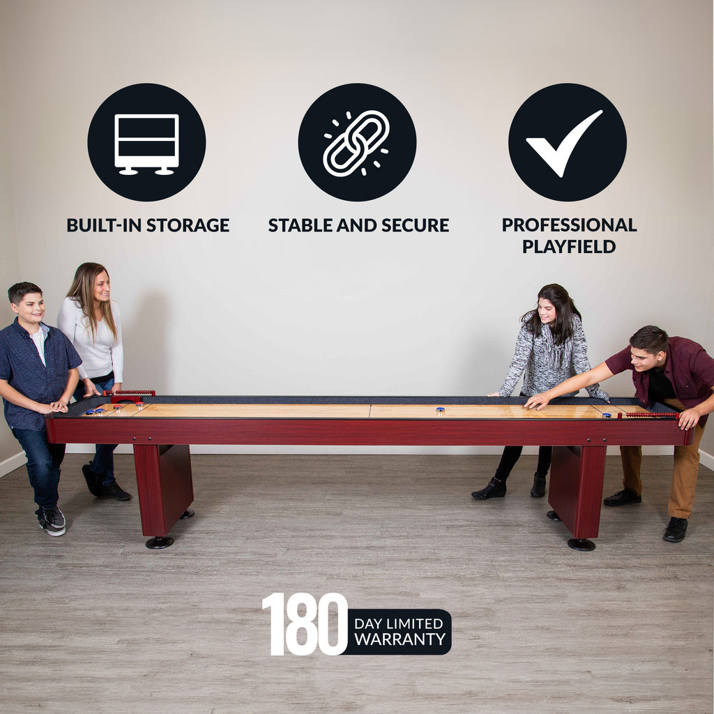Challenger 9-ft Shuffleboard Table - Dk Cherry Finish - image 4