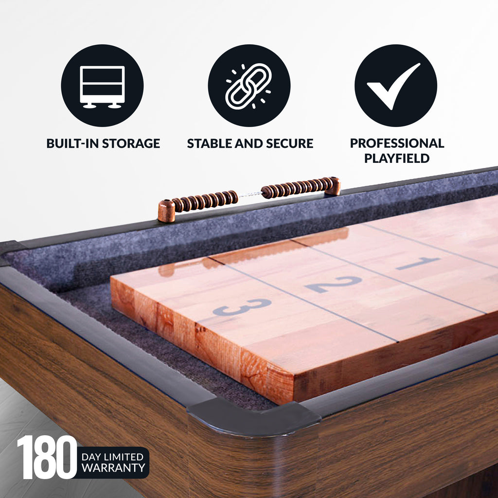 Challenger 14-ft Shuffleboard Table - Walnut Finish - image 4