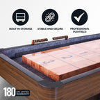 Challenger 14-ft Shuffleboard Table - Walnut Finish - image 4