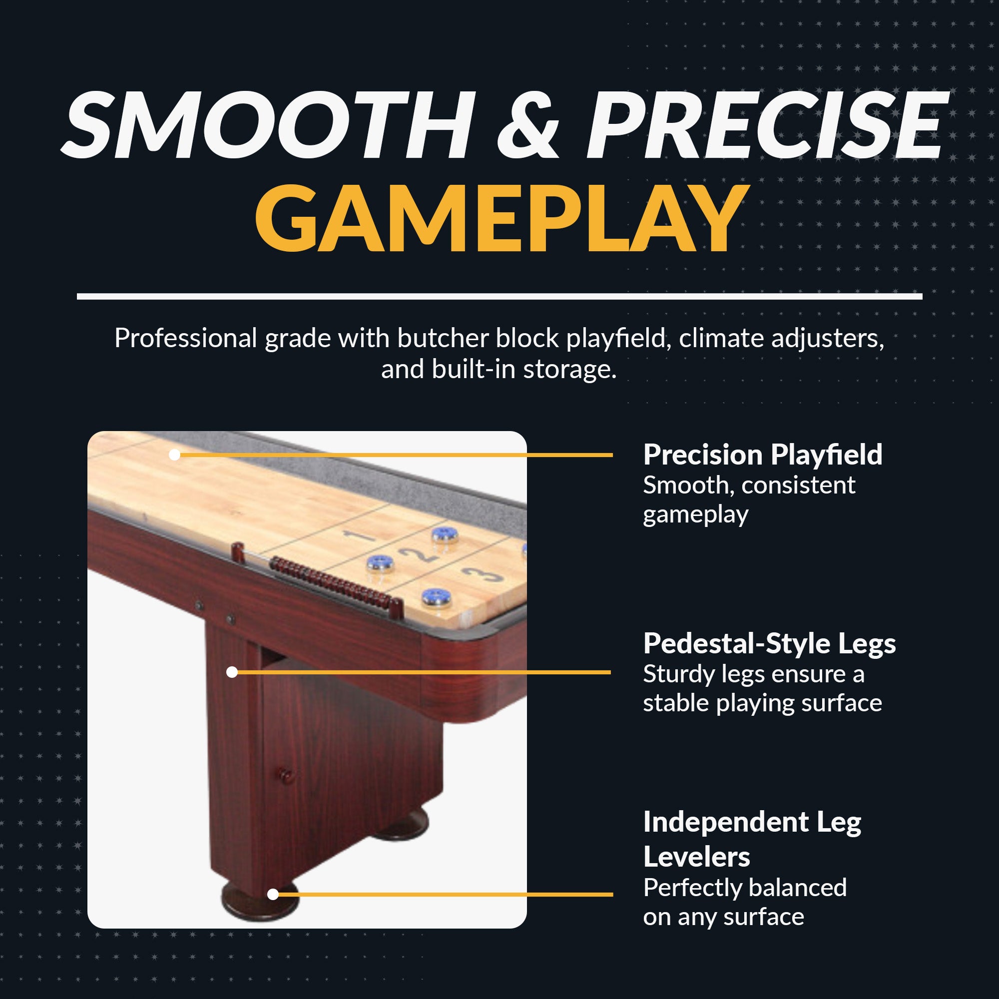 Challenger 9-ft Shuffleboard Table - Dk Cherry Finish - image 3