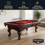 Augusta 8-ft Pool Table - Mahogany Finish with Red Felt - image 2