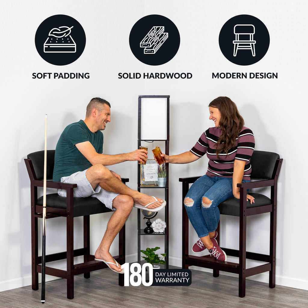 Cambridge 30-in High Top Spectator Chair - Mahogany Finish - image 4
